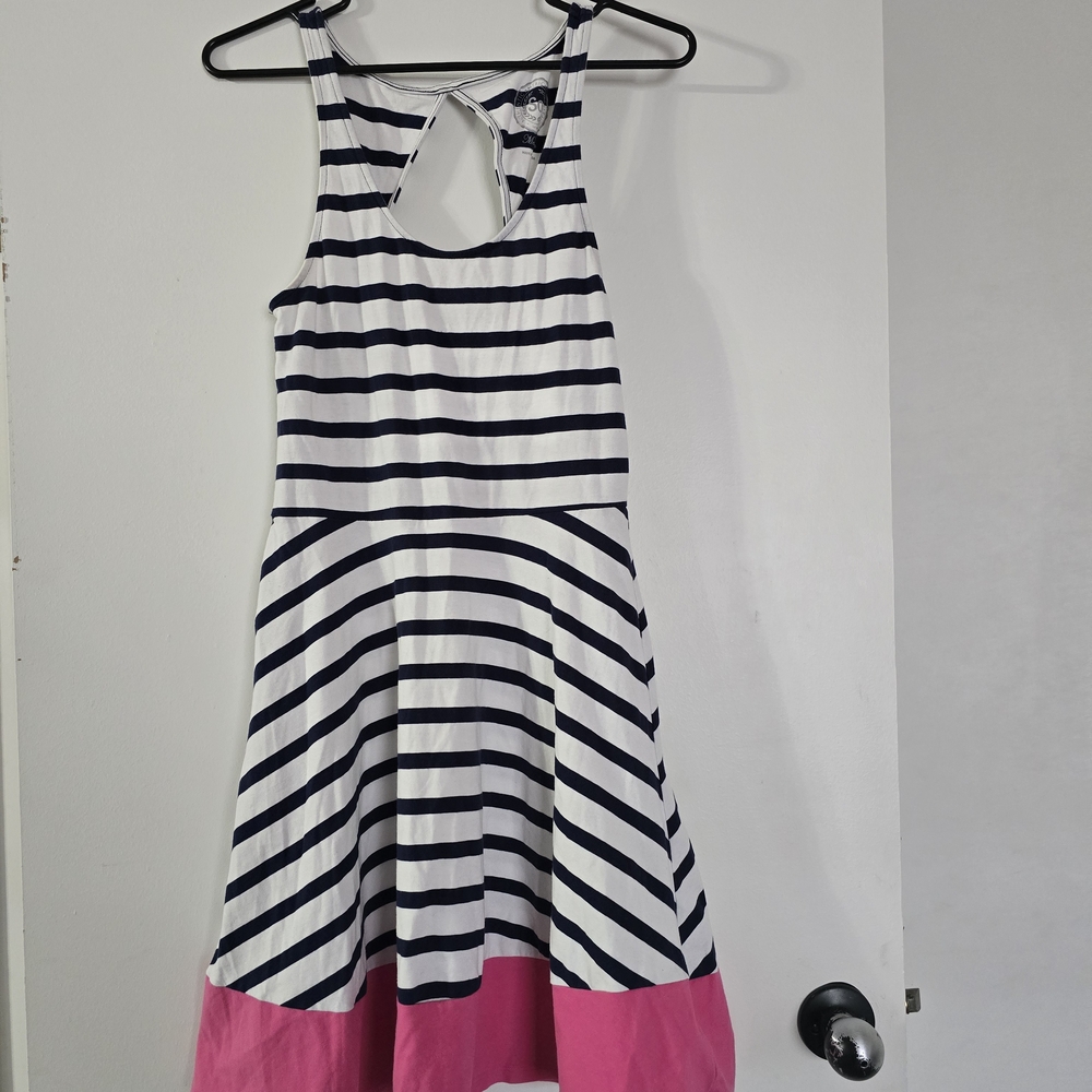 ⭐️Striped Dress with Pink Hem